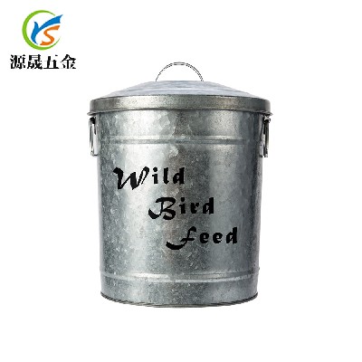 廠(chǎng)家定制7.5L鐵皮金屬桶 實(shí)用狗糧金屬包裝罐 帶蓋貓狗喂食鐵皮桶